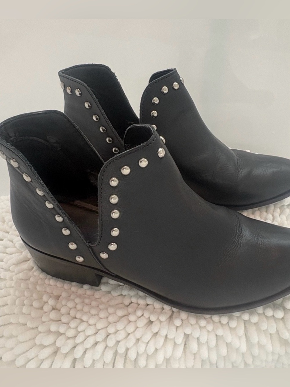 Black Studded Women's Ankle Boots